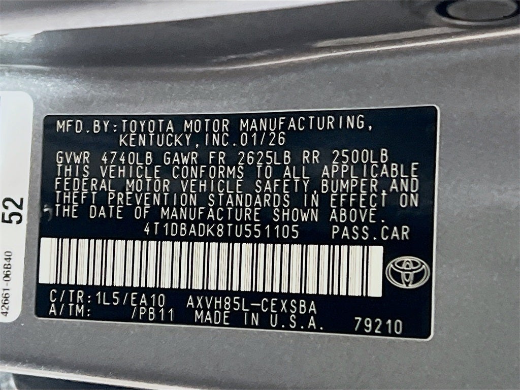 2026 Toyota Camry SE