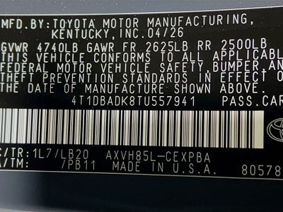 2026 Toyota Camry XSE