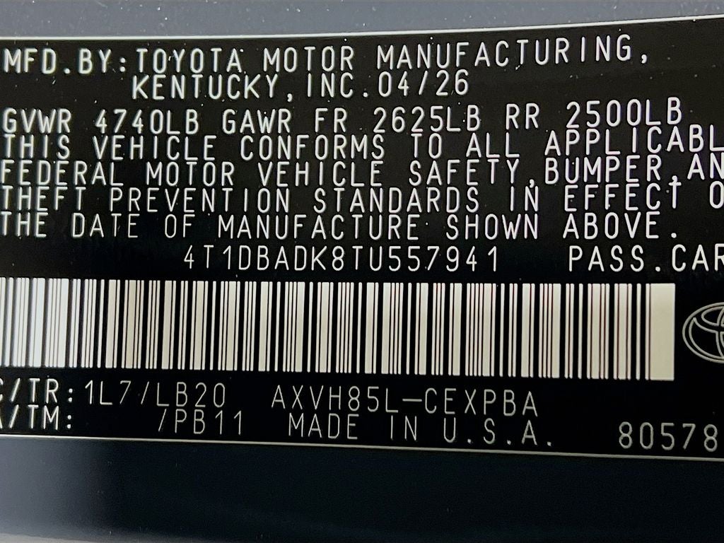 2026 Toyota Camry XSE