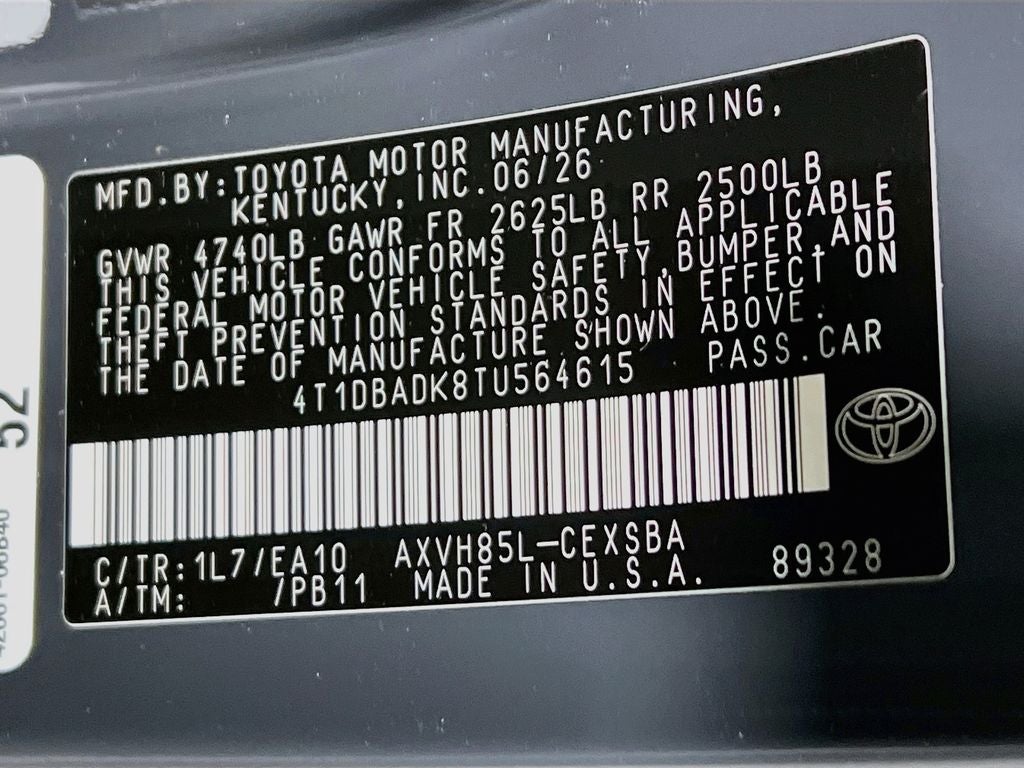 2026 Toyota Camry SE