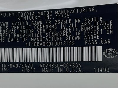 2026 Toyota Camry Nightshade