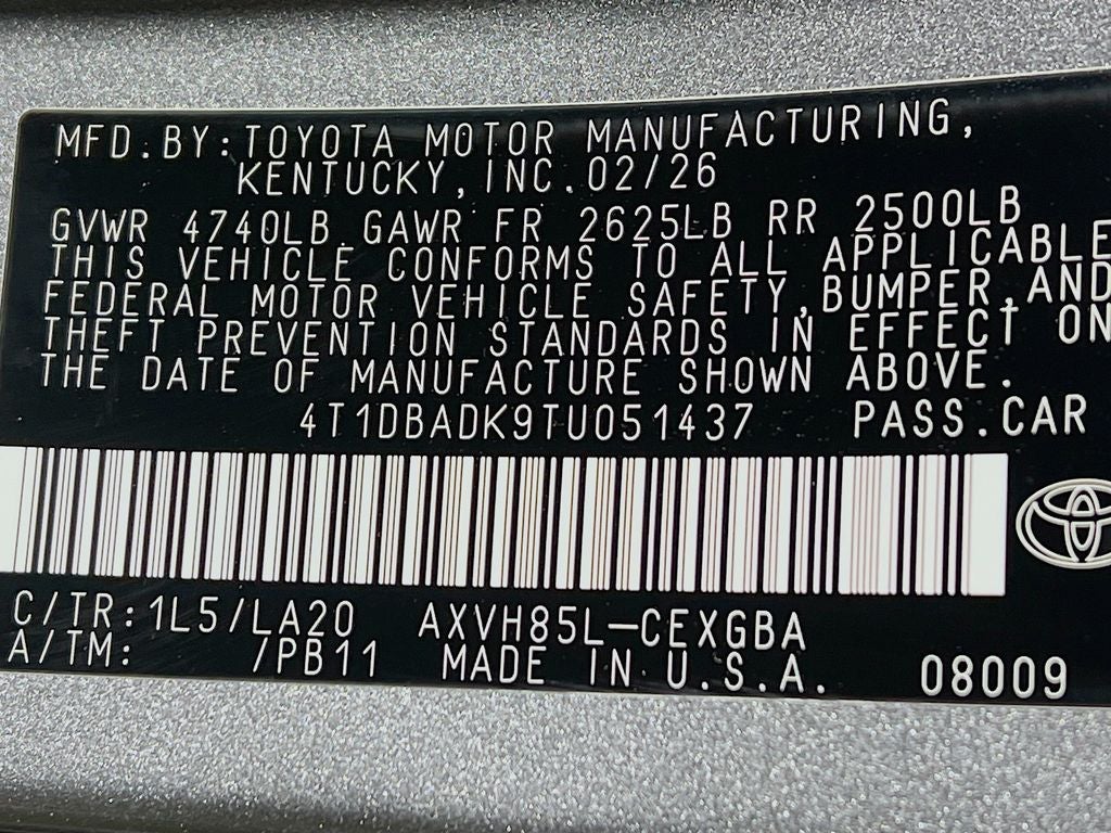 2026 Toyota Camry XLE