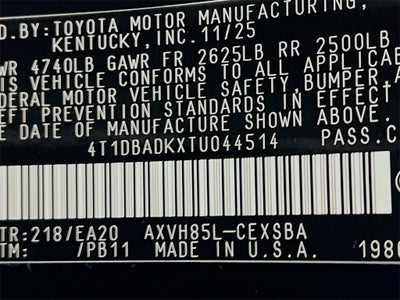 2026 Toyota Camry Nightshade