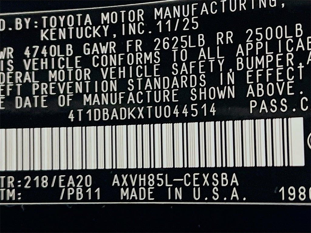 2026 Toyota Camry Nightshade