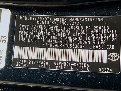 2026 Toyota Camry Nightshade