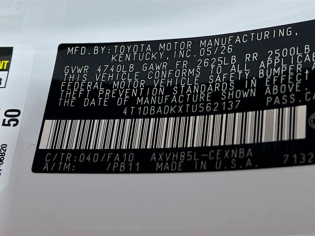 2026 Toyota Camry LE