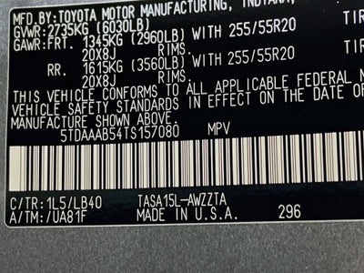 2026 Toyota Grand Highlander Platinum S