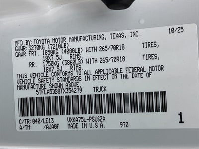 2026 Toyota Tundra SR5