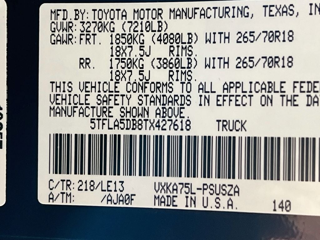 2026 Toyota Tundra SR5