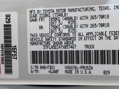 2026 Toyota Tundra SR5 S