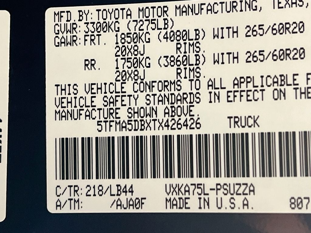 2026 Toyota Tundra 1794 Edition