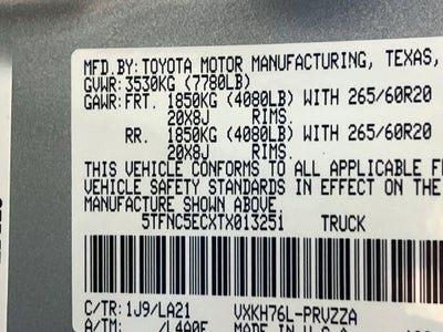 2026 Toyota Tundra Hybrid Platinum S
