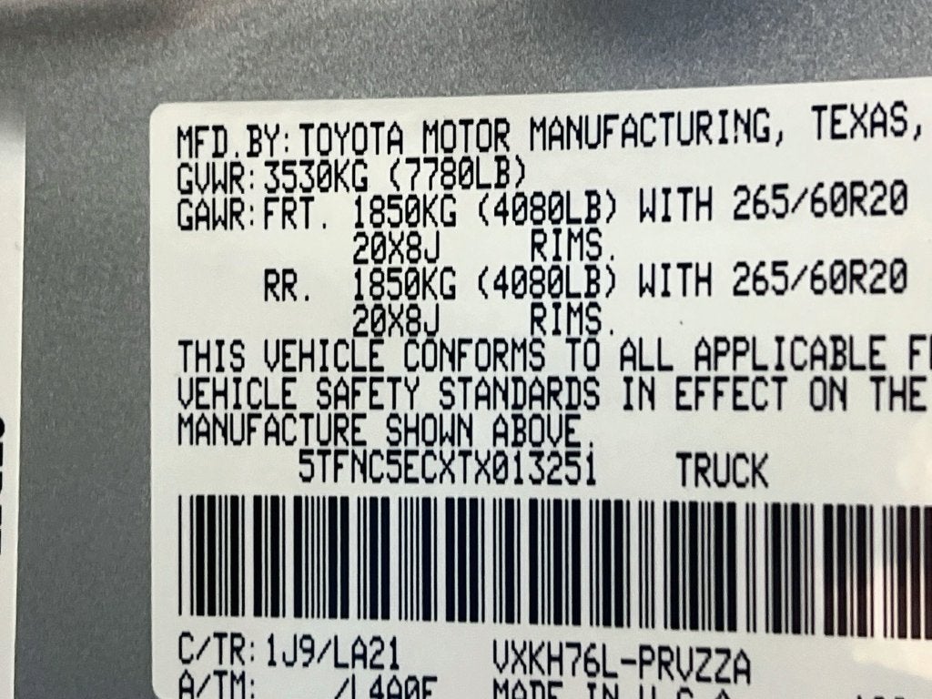 2026 Toyota Tundra Hybrid Platinum S