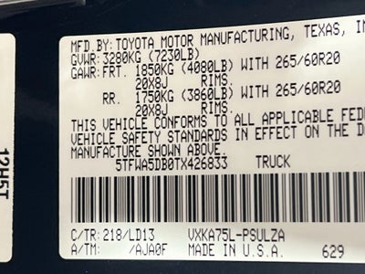 2026 Toyota Tundra Limited