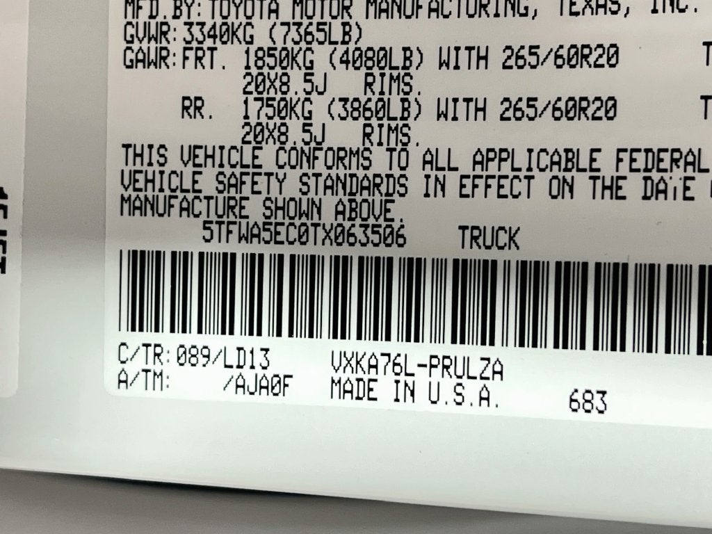 2026 Toyota Tundra Limited S