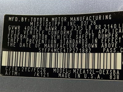 2026 Toyota Corolla SE S