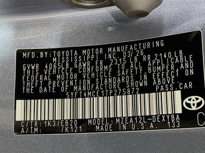 2026 Toyota Corolla XSE