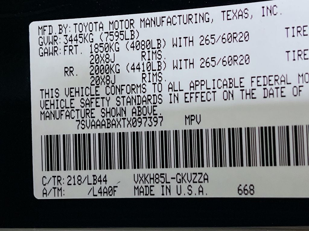 2026 Toyota Sequoia 1794 Edition