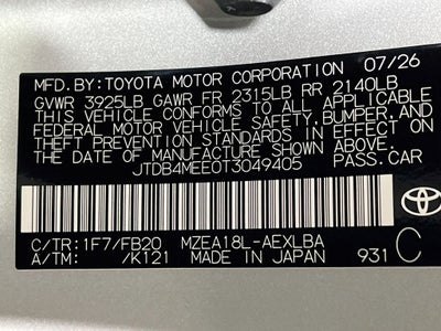 2026 Toyota Corolla LE S