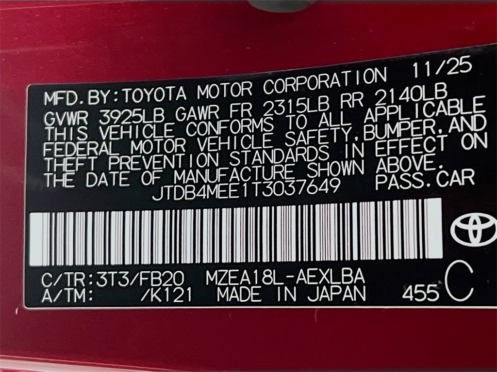 2026 Toyota Corolla LE S