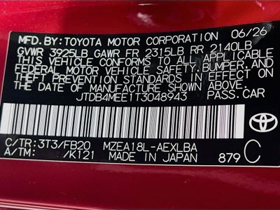 2026 Toyota Corolla LE S