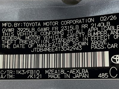 2026 Toyota Corolla LE S