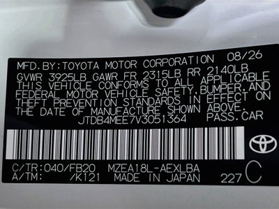 2027 Toyota Corolla LE S
