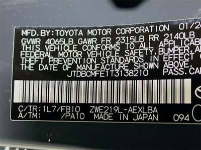 2026 Toyota Corolla Hybrid Hybrid LE