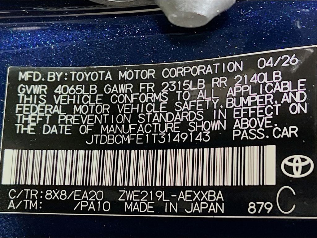 2026 Toyota Corolla Hybrid Hybrid XLE