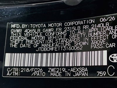 2026 Toyota Corolla Hybrid Hybrid SE
