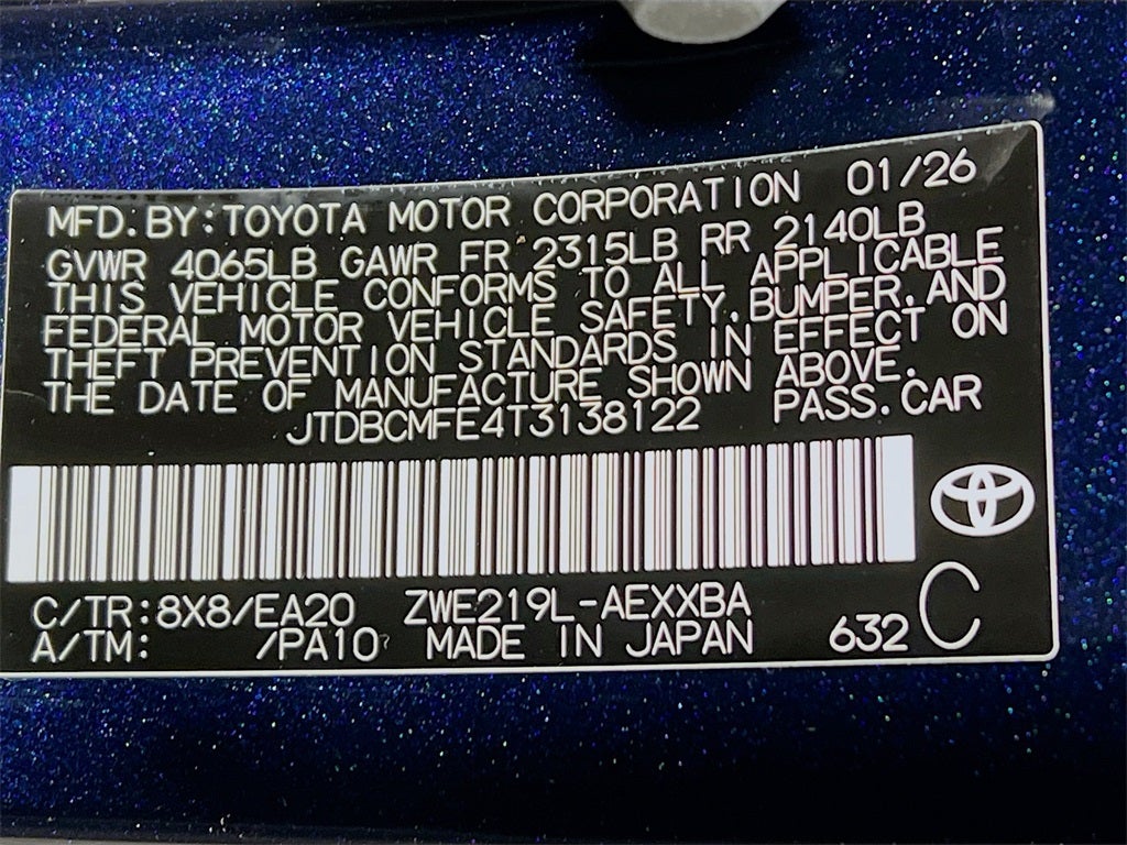 2026 Toyota Corolla Hybrid Hybrid XLE