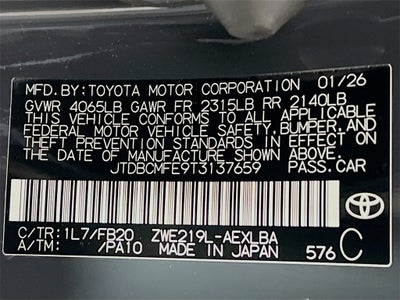 2026 Toyota Corolla Hybrid Hybrid LE