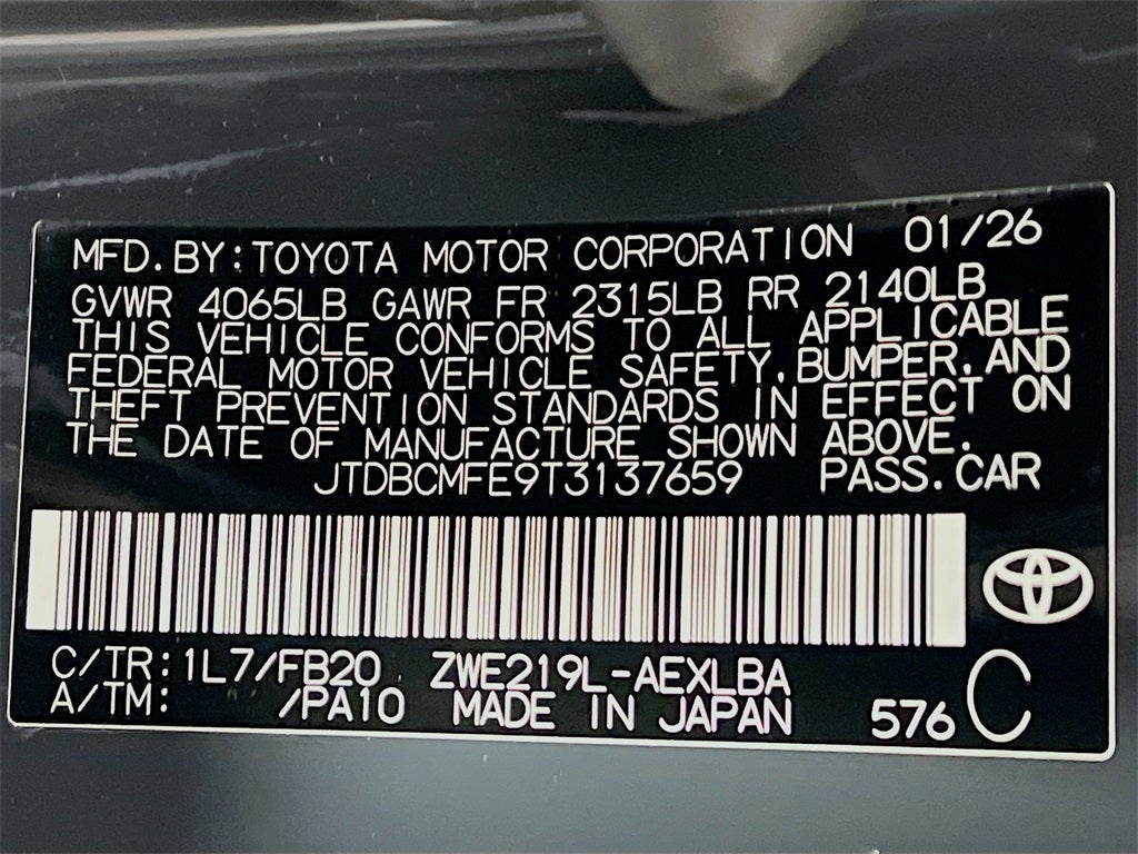 2026 Toyota Corolla Hybrid Hybrid LE