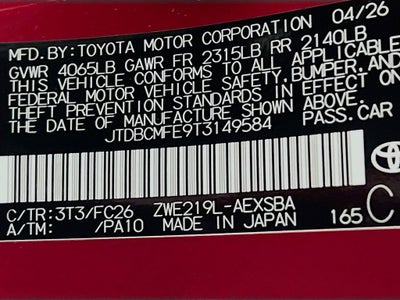 2026 Toyota Corolla Hybrid Hybrid SE