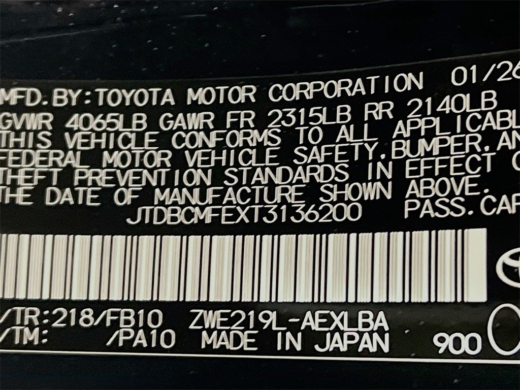 2026 Toyota Corolla Hybrid Hybrid LE