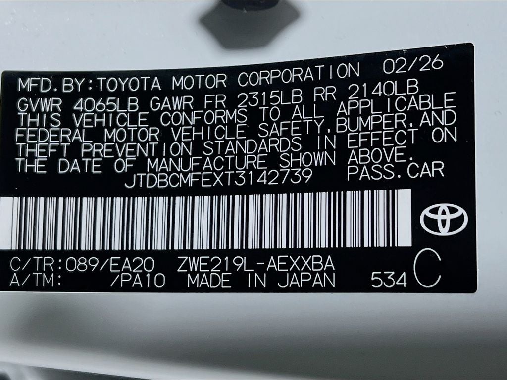 2026 Toyota Corolla Hybrid Hybrid XLE