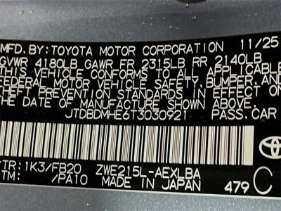 2026 Toyota Corolla Hybrid Hybrid LE
