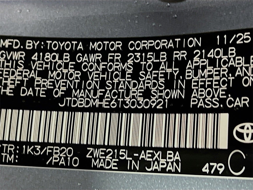 2026 Toyota Corolla Hybrid Hybrid LE