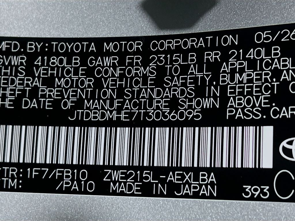 2026 Toyota Corolla Hybrid LE S