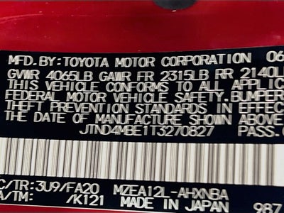2026 Toyota Corolla Hatchback SE