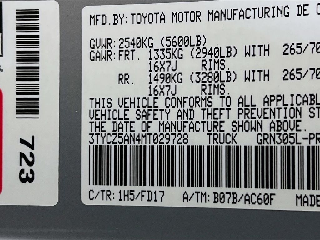 2021 Toyota Tacoma TRD Off-Road V6