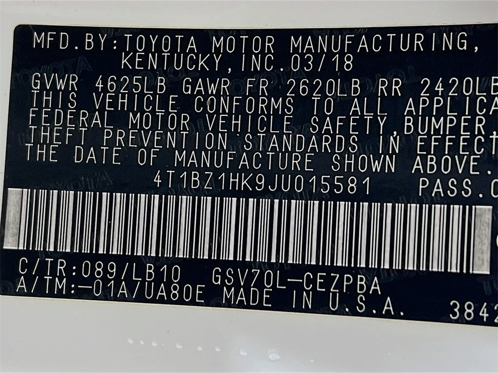2018 Toyota Camry XSE V6