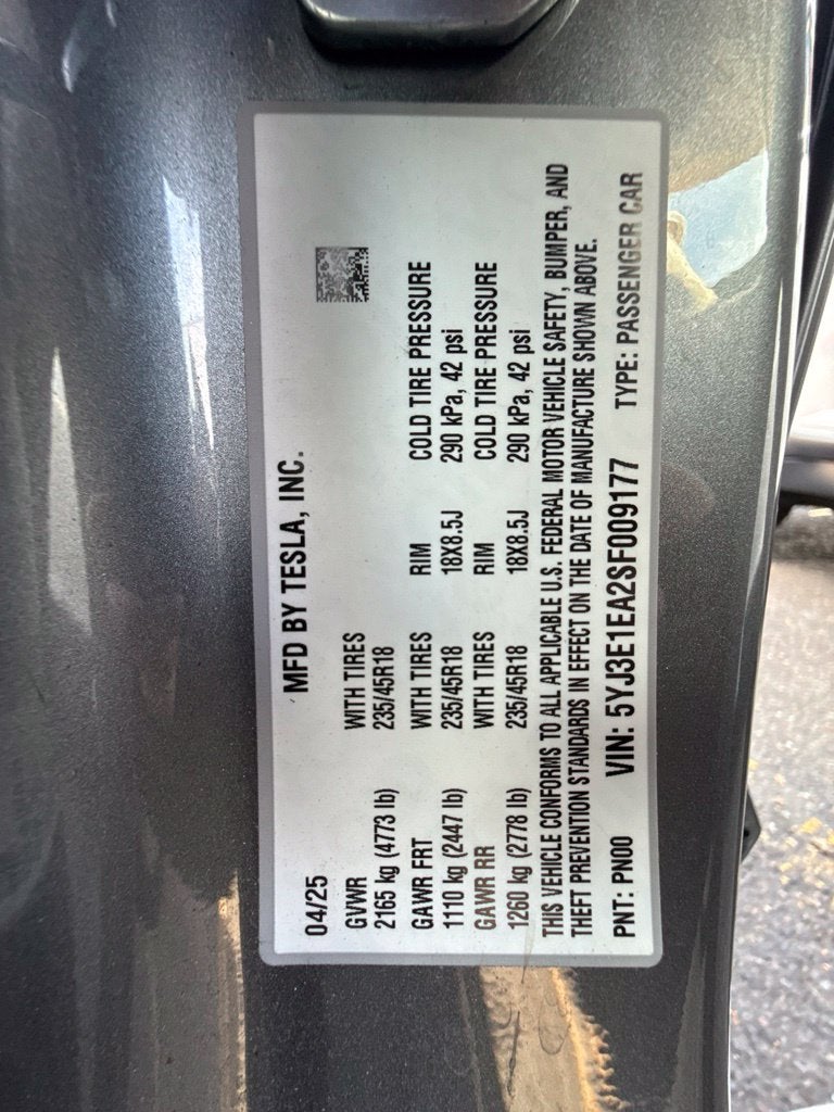 2025 Tesla Model 3 Standard