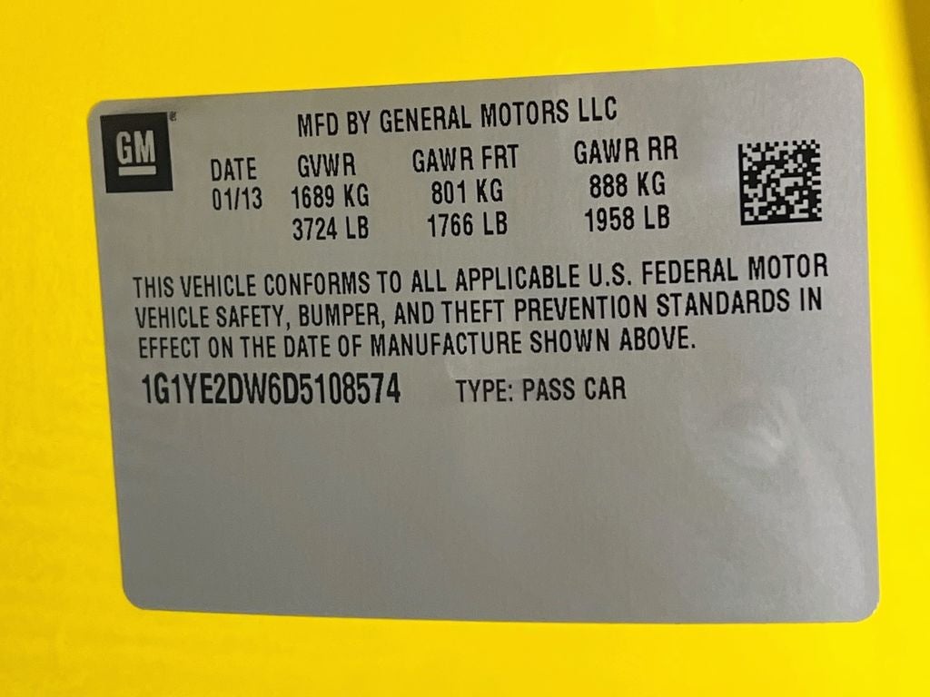 2013 Chevrolet Corvette Base 1LT