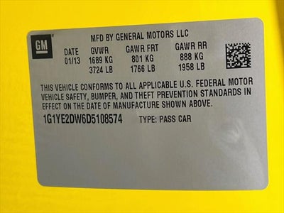 2013 Chevrolet Corvette Base 1LT