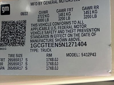 2022 Chevrolet Colorado ZR2
