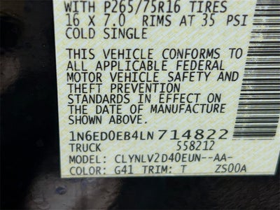 2020 Nissan Frontier PRO-4X