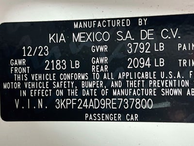 2024 Kia Forte LXS