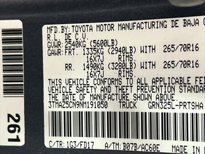 2022 Toyota Tacoma TRD Off-Road V6