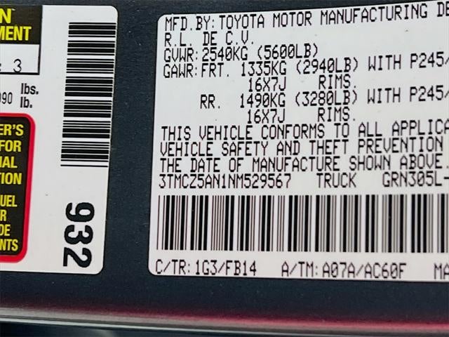 2022 Toyota Tacoma SR V6